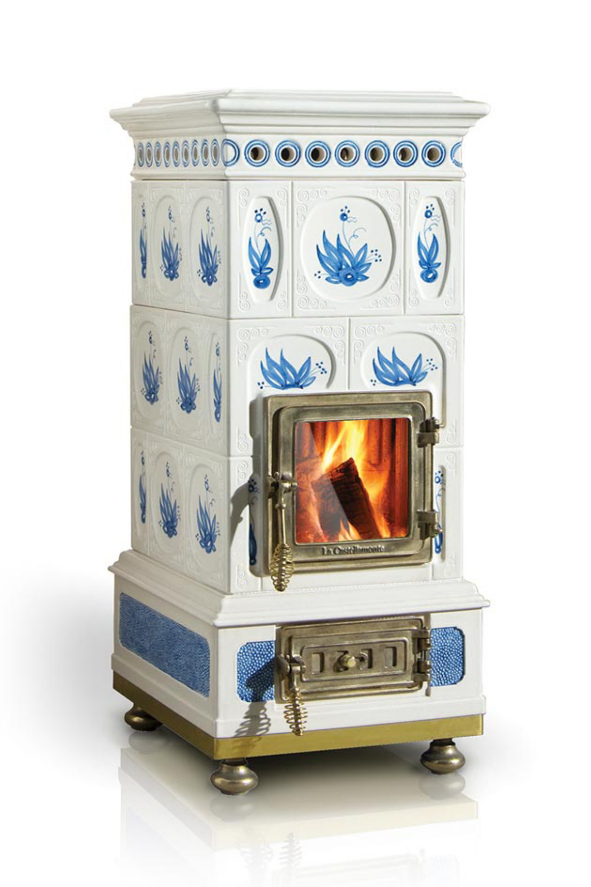 La Castellamonte Voluta Seramik Odun Sobası 120 cm 