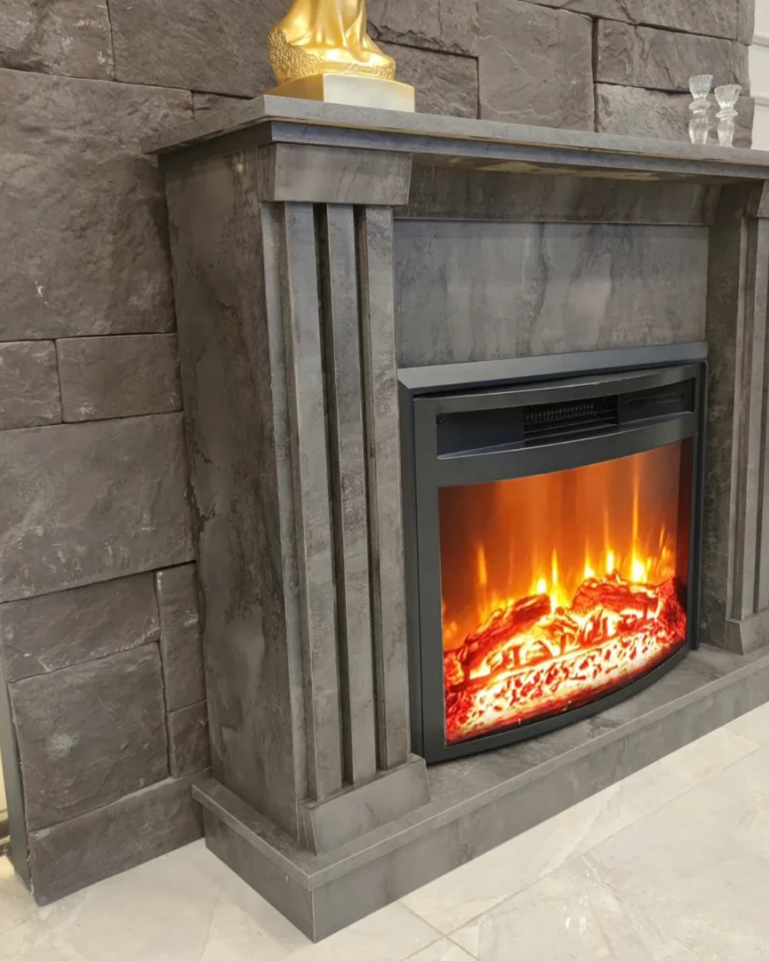 Dlc 0990S 1800W Bluetooth ve Ses Efektli Dekoratif Elektrikli Şömine