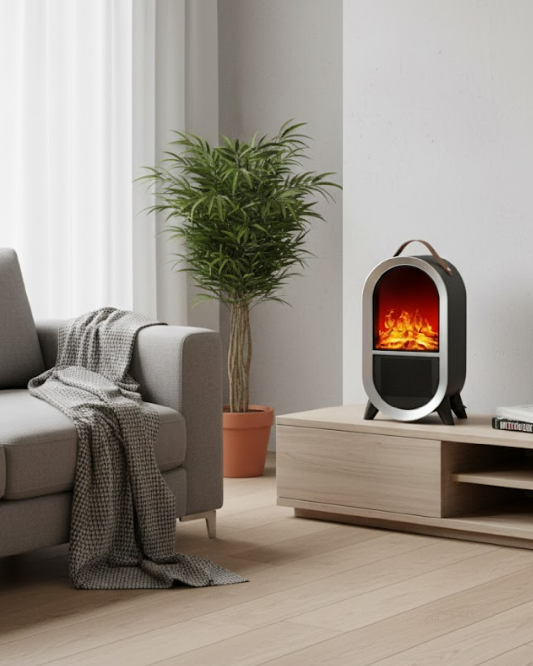 Reyo Stove Med 1500W Dekoratif Elektrikli Şömine