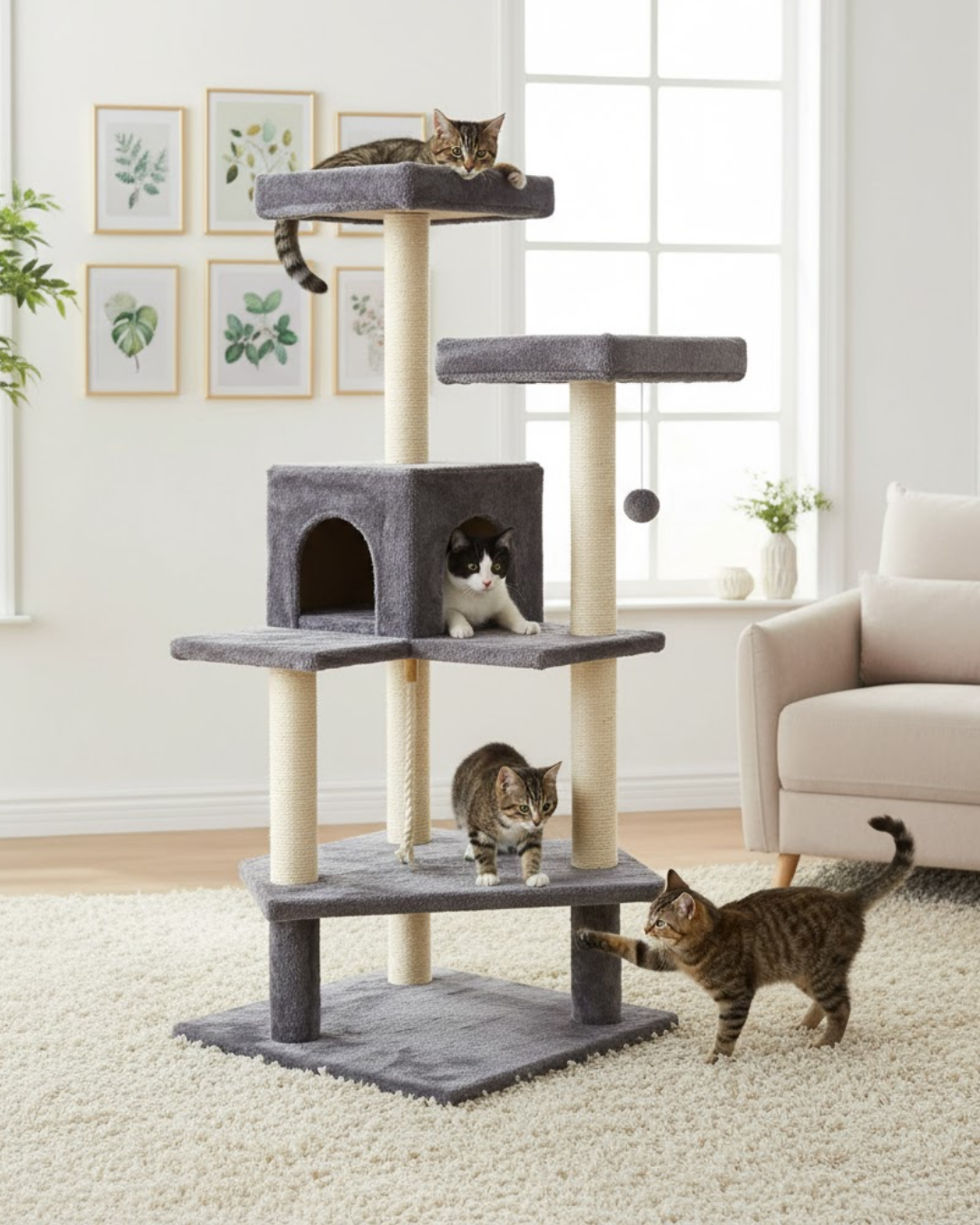 Reyo Pet Amazon Kedi Tırmalama Evi Platformu