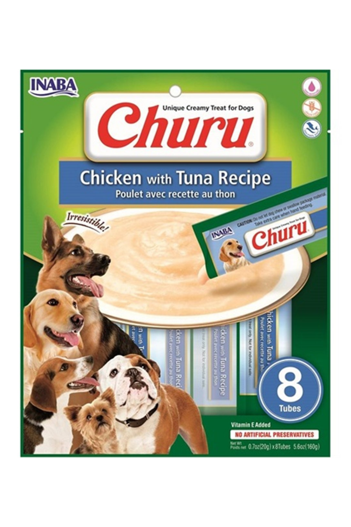 Inaba Ciao Churu Ton Balıklı ve Tavuklu Tamamlayıcı Köpek Ödül Maması 8 x 20 Gr