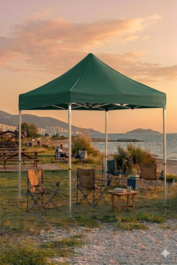 Reyo 3x3 Yeşil Akordiyon Katlanır Çardak