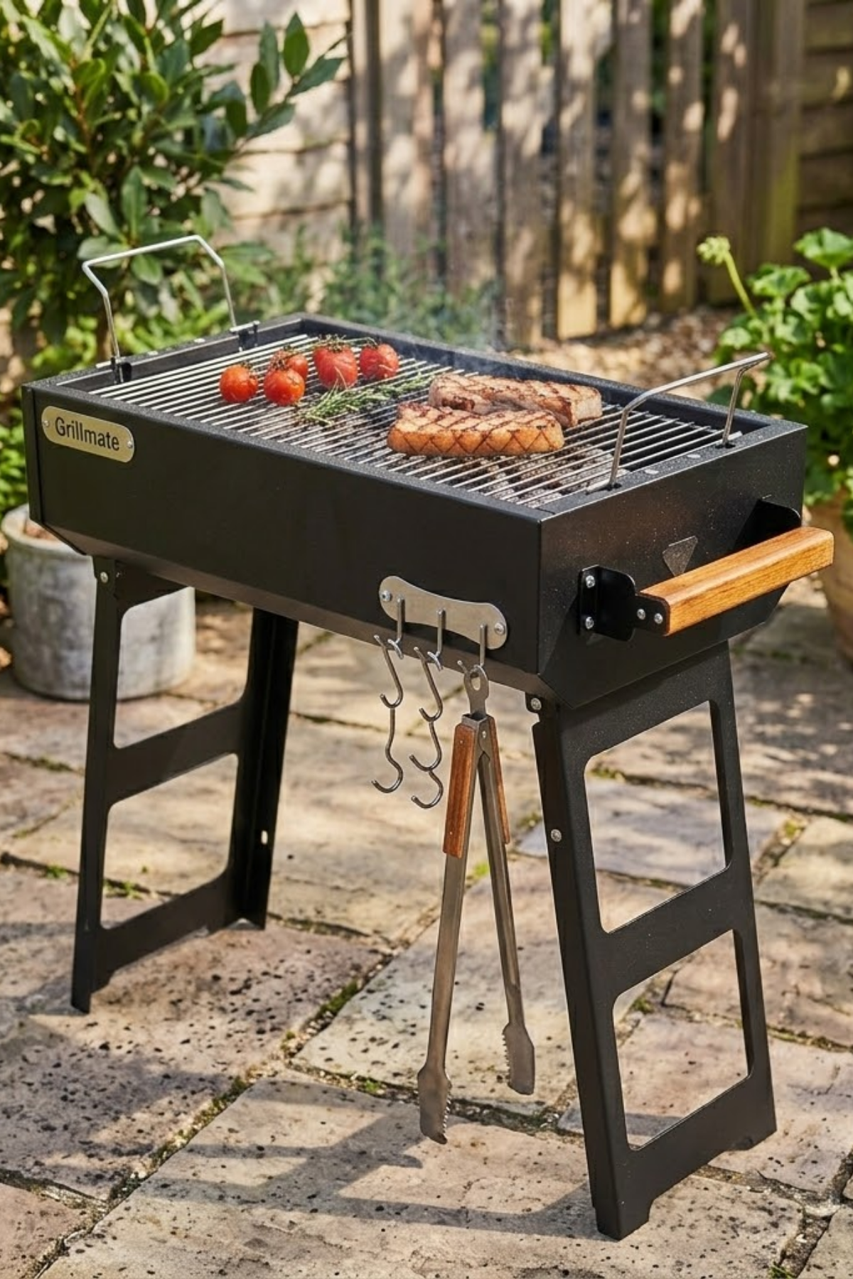 Grillmate GM60KA Asansörlü Döküm Izgaralı Katlanır Barbekü Mangal