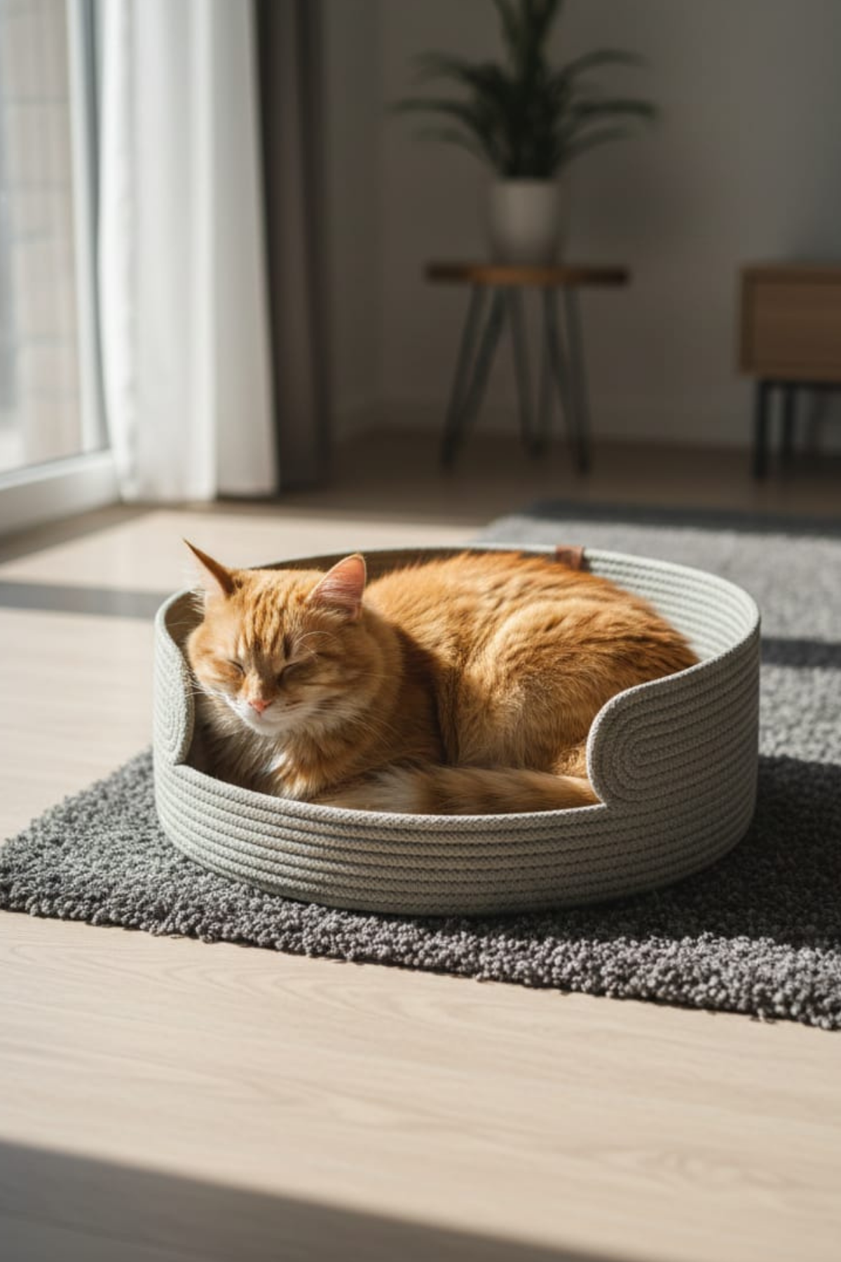 Reyo Pet El Yapımı Kedi ve Köpek Yatağı, %100 Pamuk İpli Evcil Hayvan Yatağı Mint