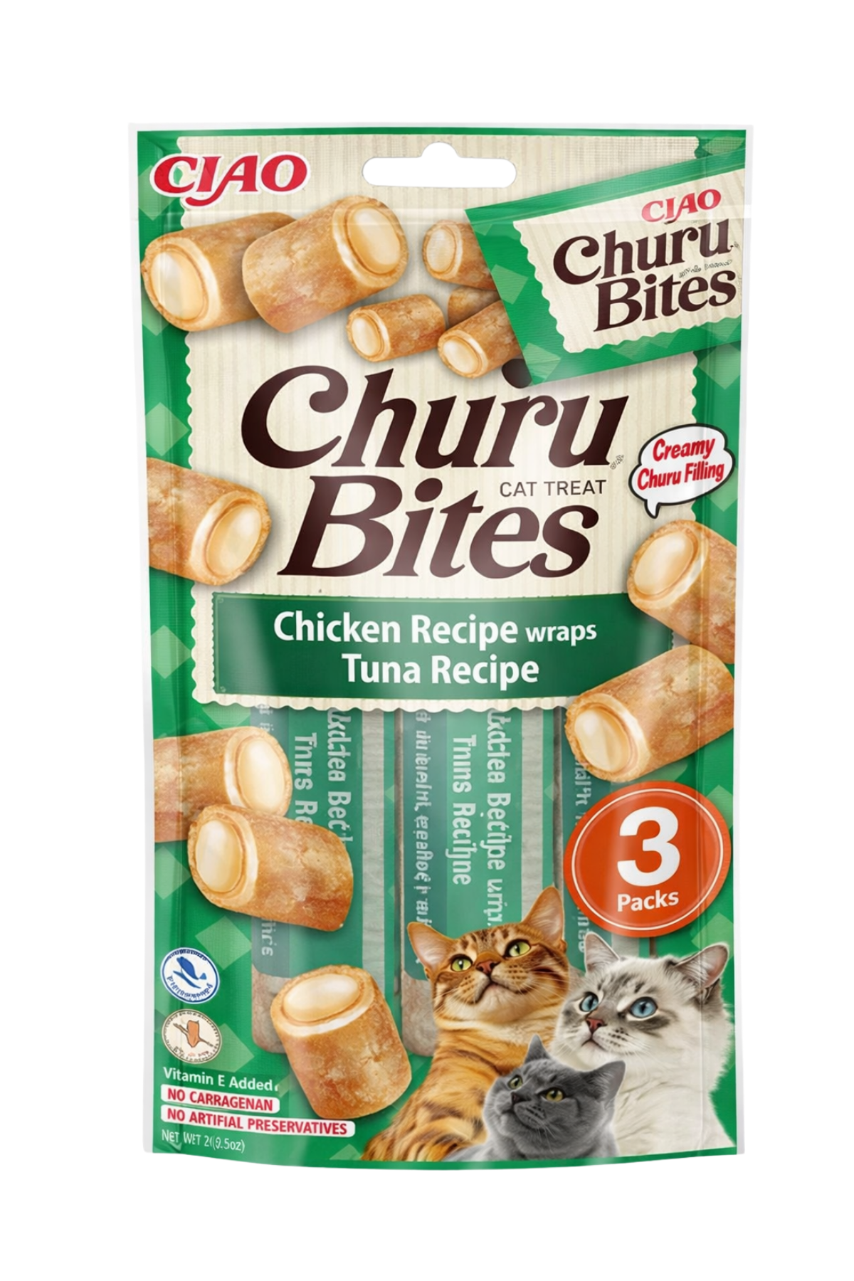 Inaba Ciao Churu Bites Tavuk Sargılı Ton Balıklı 3x10 gr Kedi Ödül Maması