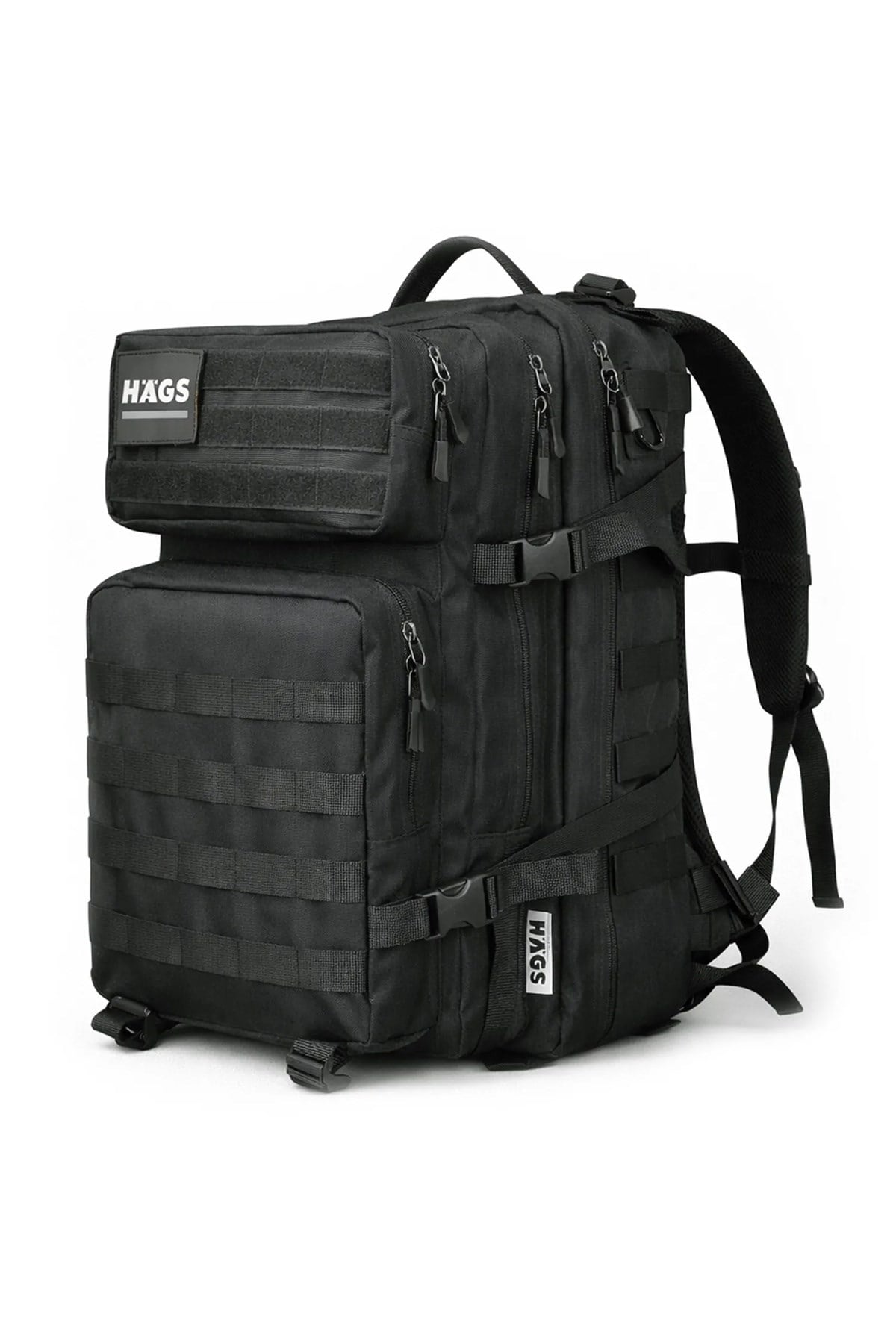 HAEGS Askeri Taktik Sırt Çantası, Ordu Derecesinde Sağlam, Ağır Hizmet Taktik Çanta, 3 Günlük Acil Durum Hücum Çantası, Kampçılık, Dağcılık, Trekking Seyahat Sırt Çantası- 45L - Siyah