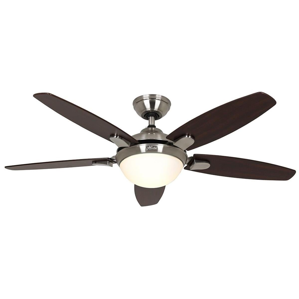 Hunter Contempo Fırçalanmış Nikel 132 Cm Aydınlatmalı Tavan Vantilatörü