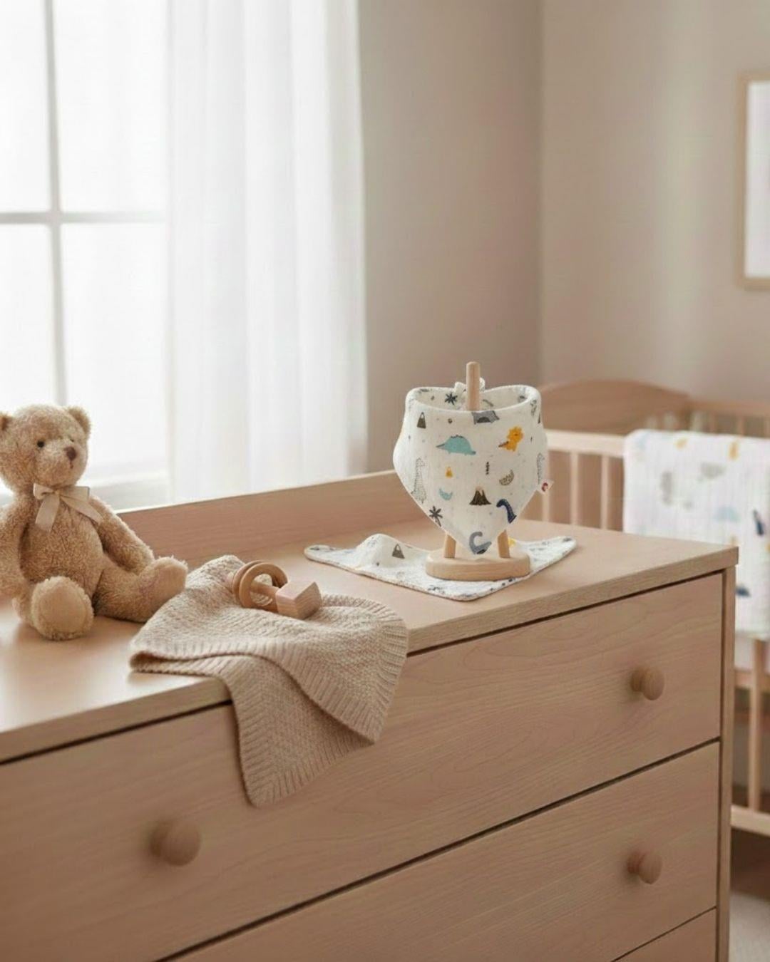 Reyo Beberotti Müslin Önlük Fular Dinozorlu