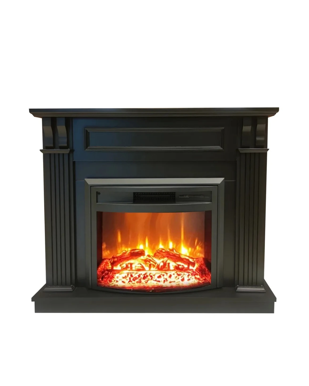 Dlc 1239 Çizgi Sütunlu Siyah 1800W Dekoratif Elektrikli Şömine