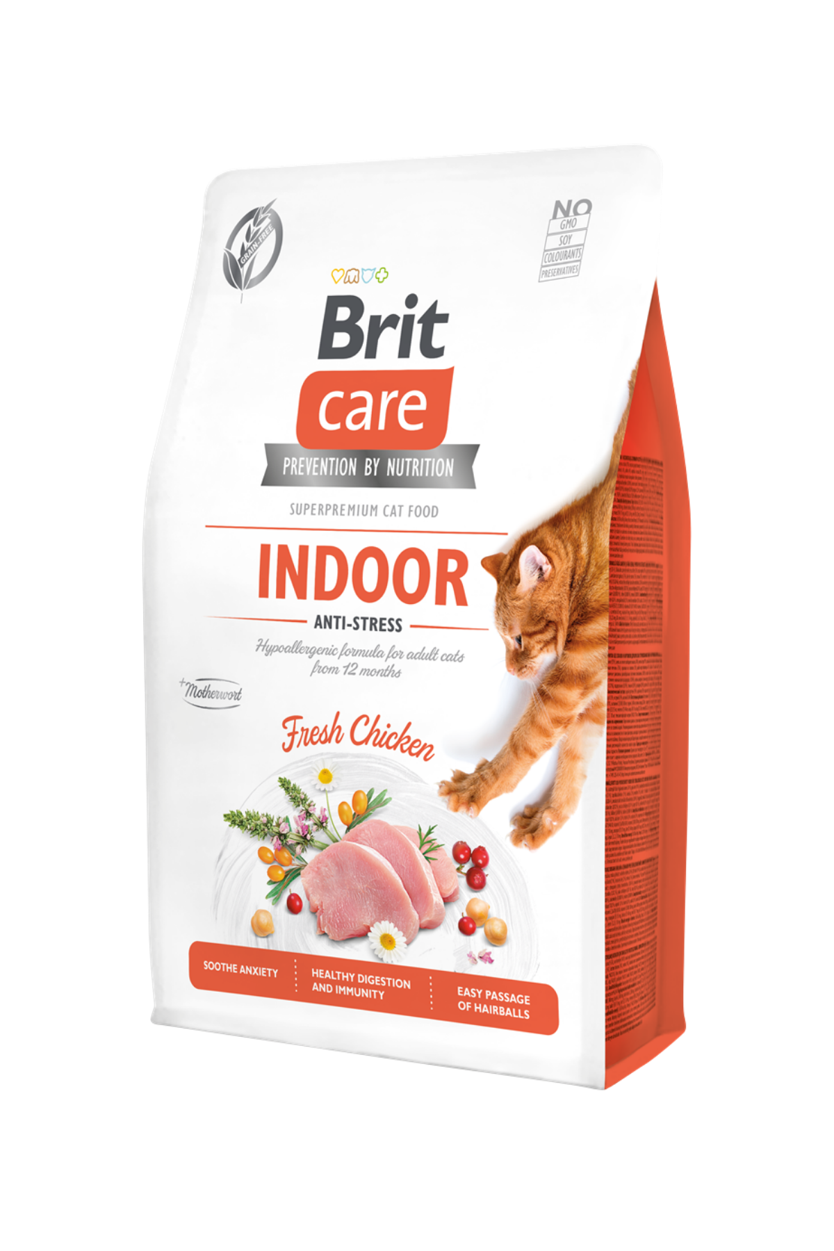 Brit Care Indoor Anti-Stress Tavuklu 2 kg Yetişkin Kedi Maması