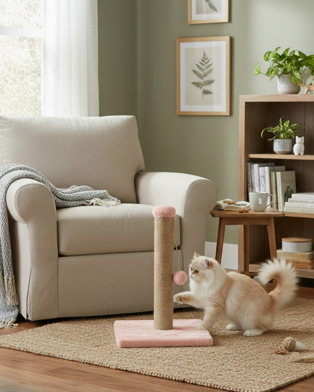 Reyo Pet Kedi Tırmalama Tahtası Pembe 42 cm