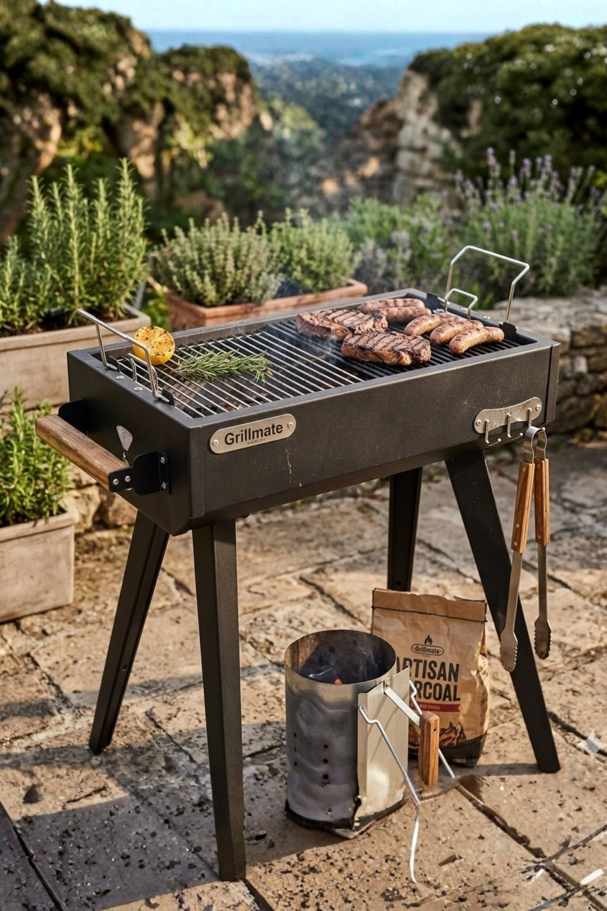 Grillmate GM60 Asansörlü Döküm Izgaralı Barbekü Mangal