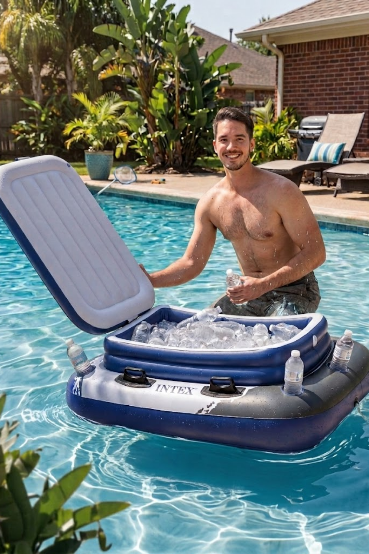 Intex Mega Chill 2 3P Yüzebilir Şişme İçecek Taşıyıcı ve Soğutucu