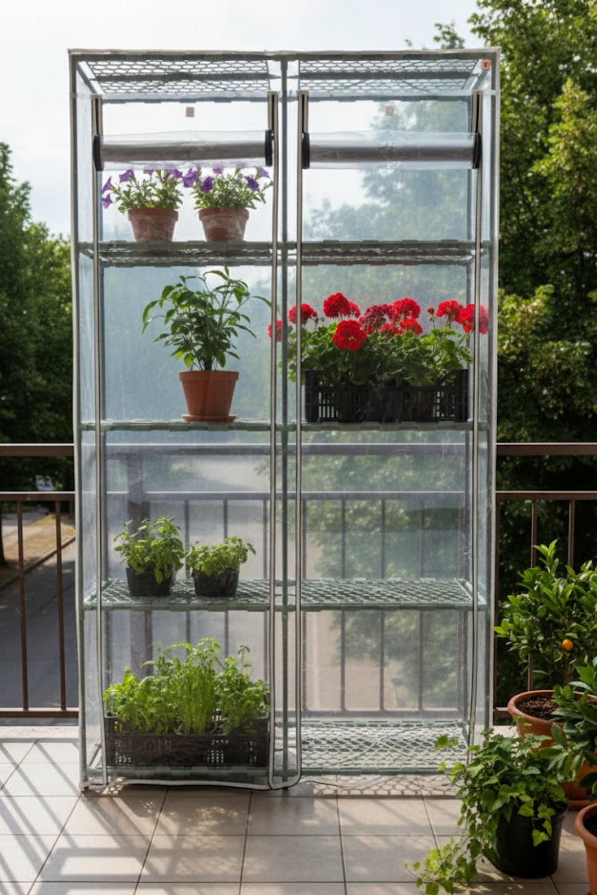 Prado 2 Bölmeli Portatif Balkon Bahçe Serası