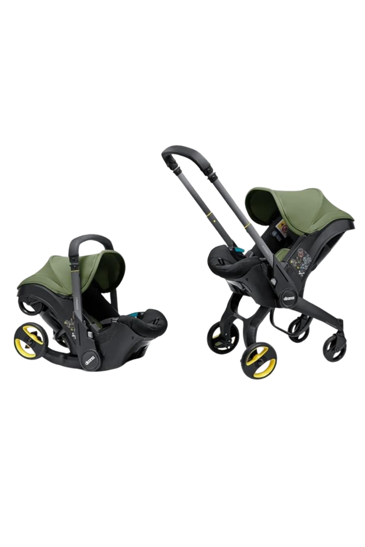  Doona Bebek Arabasına Dönüşen Tekerlekli Ana Kucağı & Oto Koltuğu Desert Green