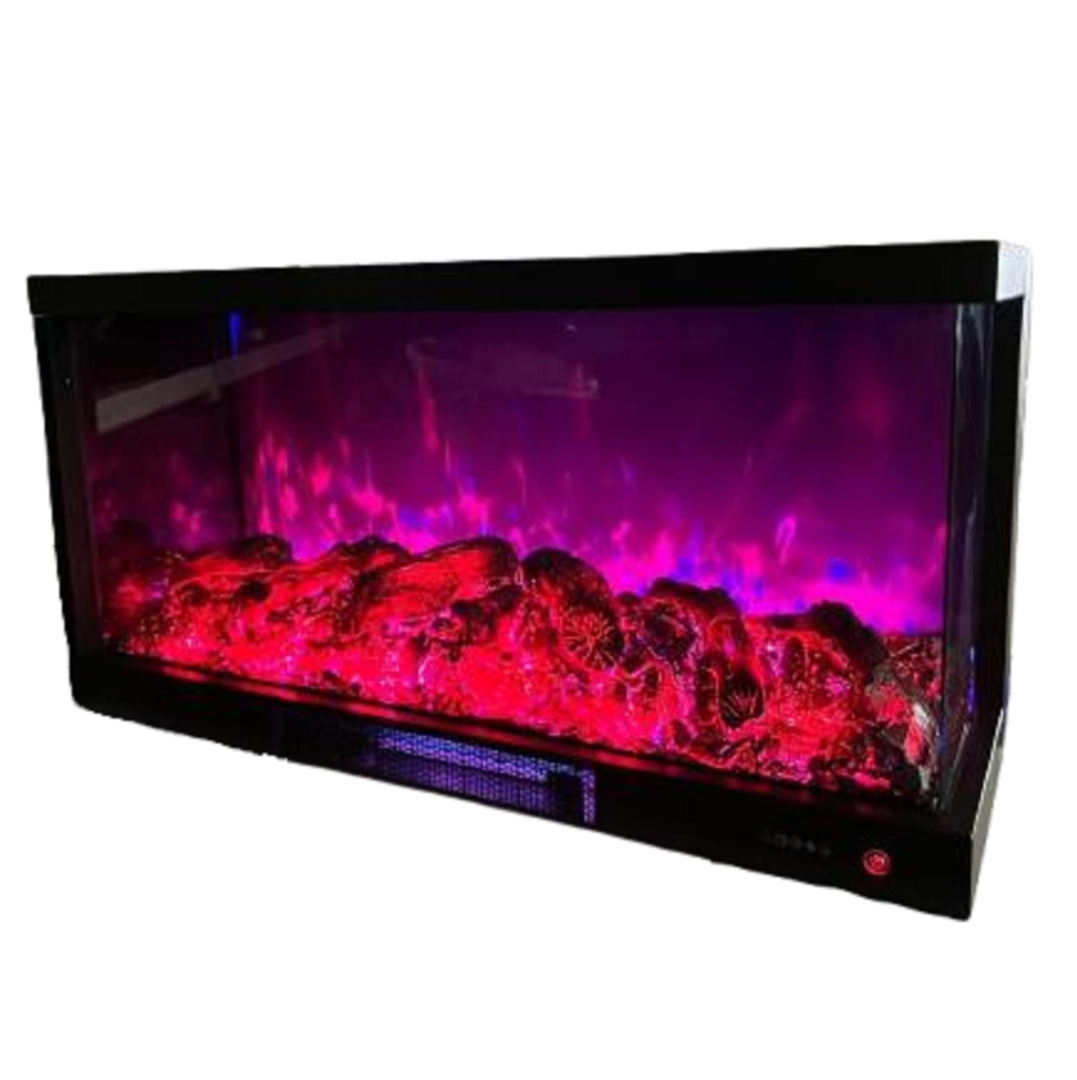 Alaz Efekt AE90.SAĞ.A Elektrikli Şömine Sağ Açık Wifi Bluetoothlu Prizmatik 90 Lık