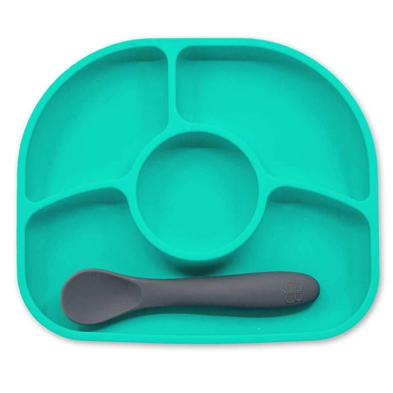 bblüv Yümi Silikon Tabak ve Kaşık Seti Mavi