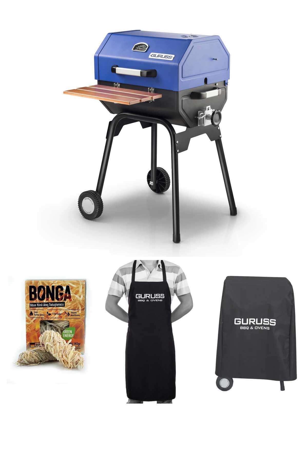 Guruss CG-050 Kömürlü Barbekü Mangal Takımı-Gece Mavisi