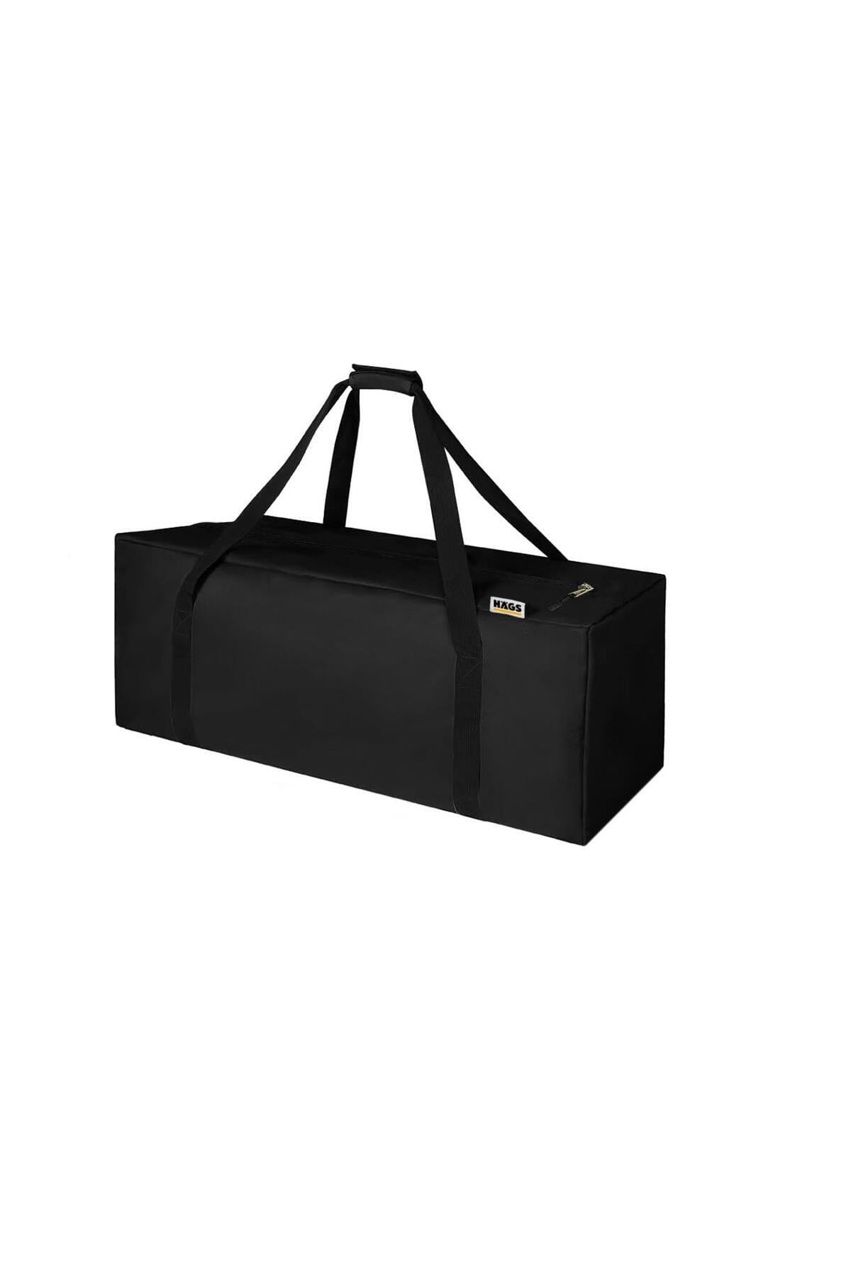 Haegs Taşıma Çantası, Fermuarlı Dayanıklı Seyahat Spor, Kamp Malzemeleri Saklama Çantası, Hurç, Valiz, 55L (60 x 30 x 30 cm) - Siyah