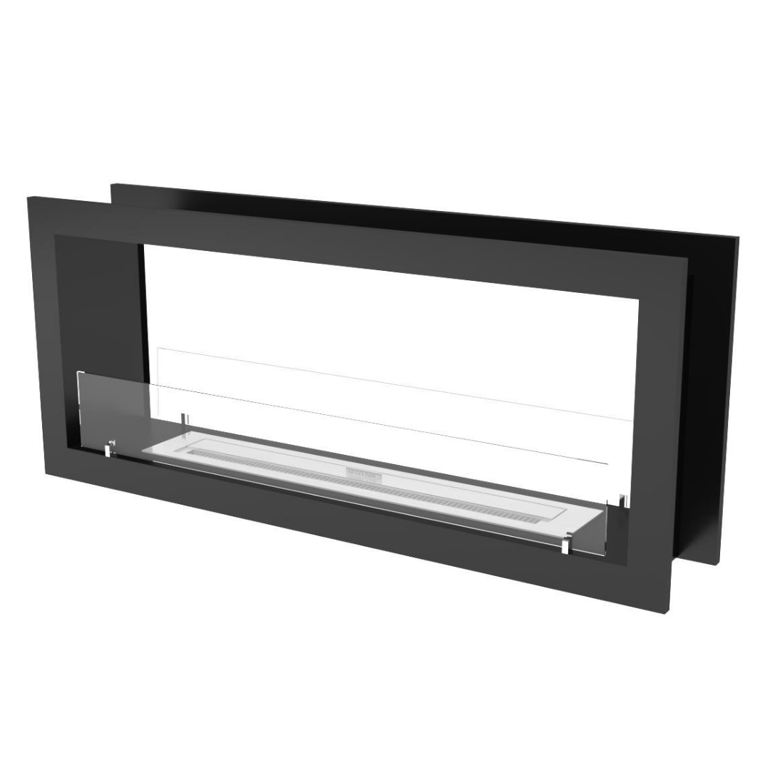 Korflame Çift Taraflı 130 Cm Bioetanol Bacasız Şömine