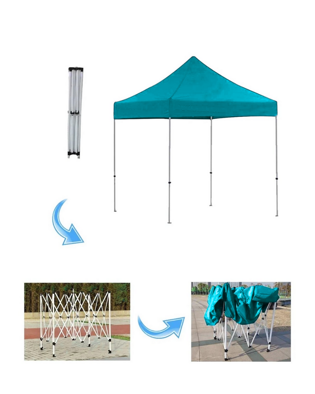 Reyo 3x2 Turkuaz Katlanabilir Makaslı Çardak Tente