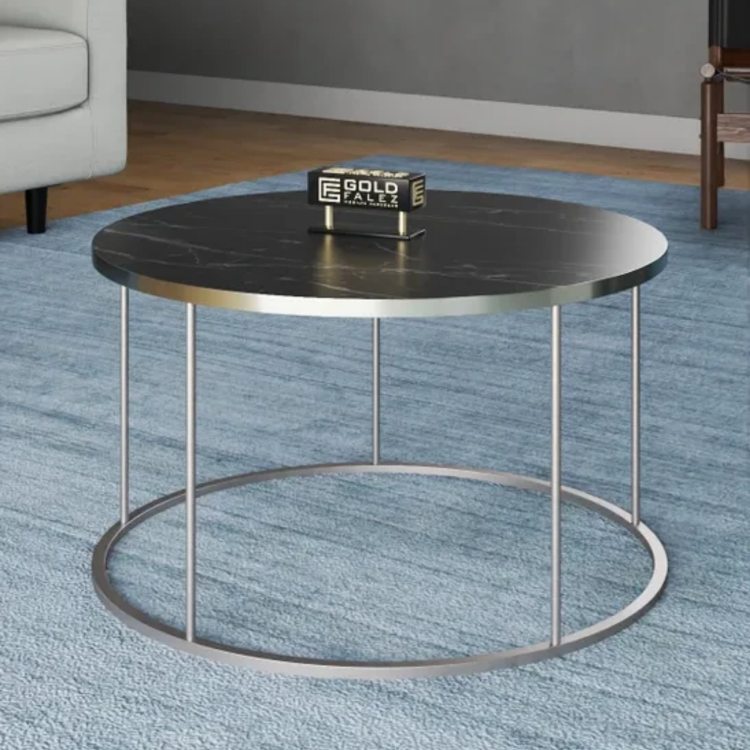 Gold Falez Orta Sehpa Terra Lüx Gümüş Bendir