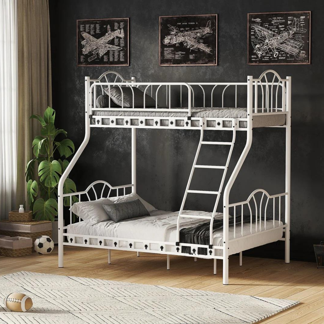 Reyo İmaj 3 Kişilik Ebeveyn 3'lü Metal Ranza Beyaz  90x190 / 140x190