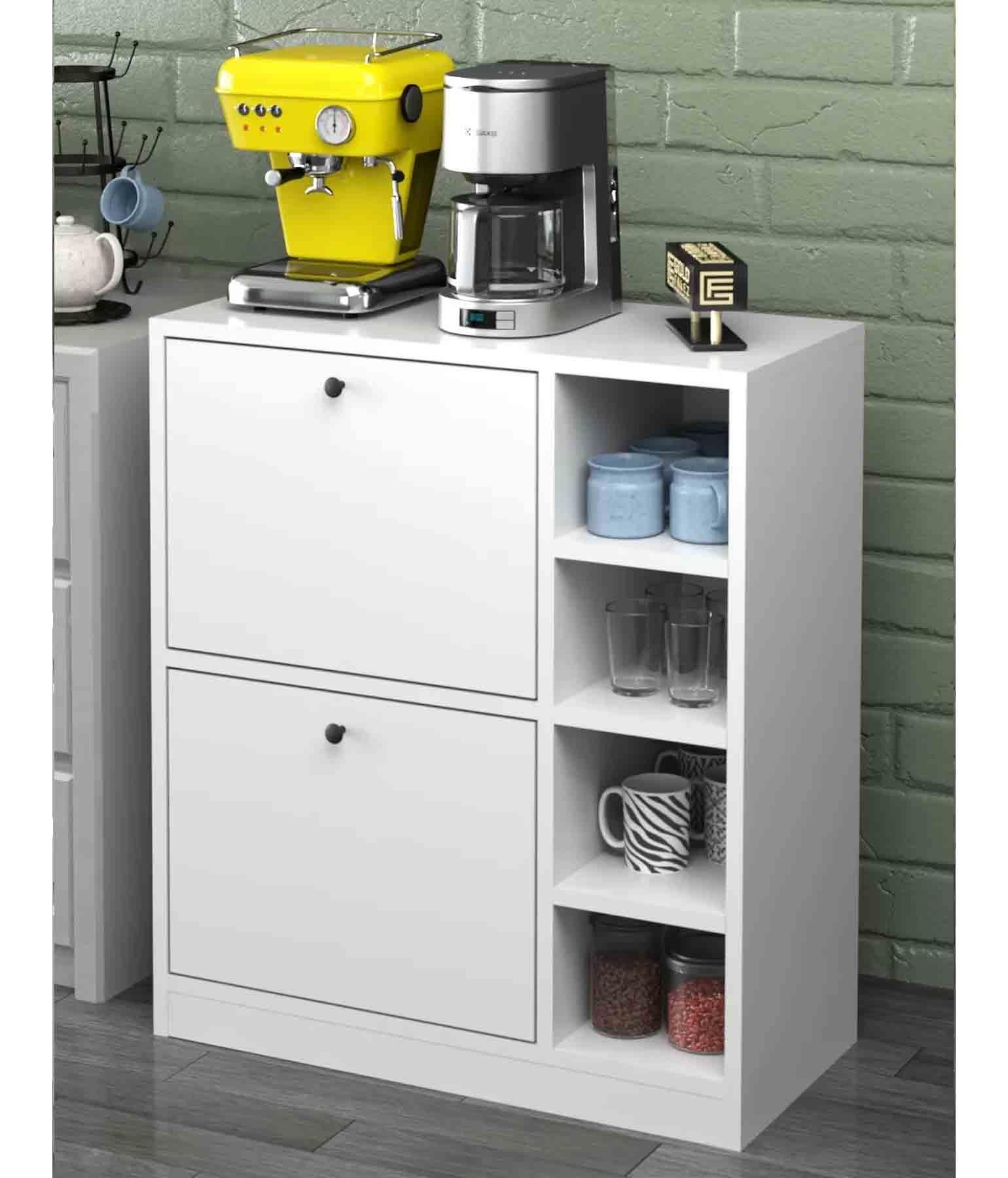 Reyo Kahve Köşesi Mutfak Rafı, Çok Amaçlı Dolap Beyaz