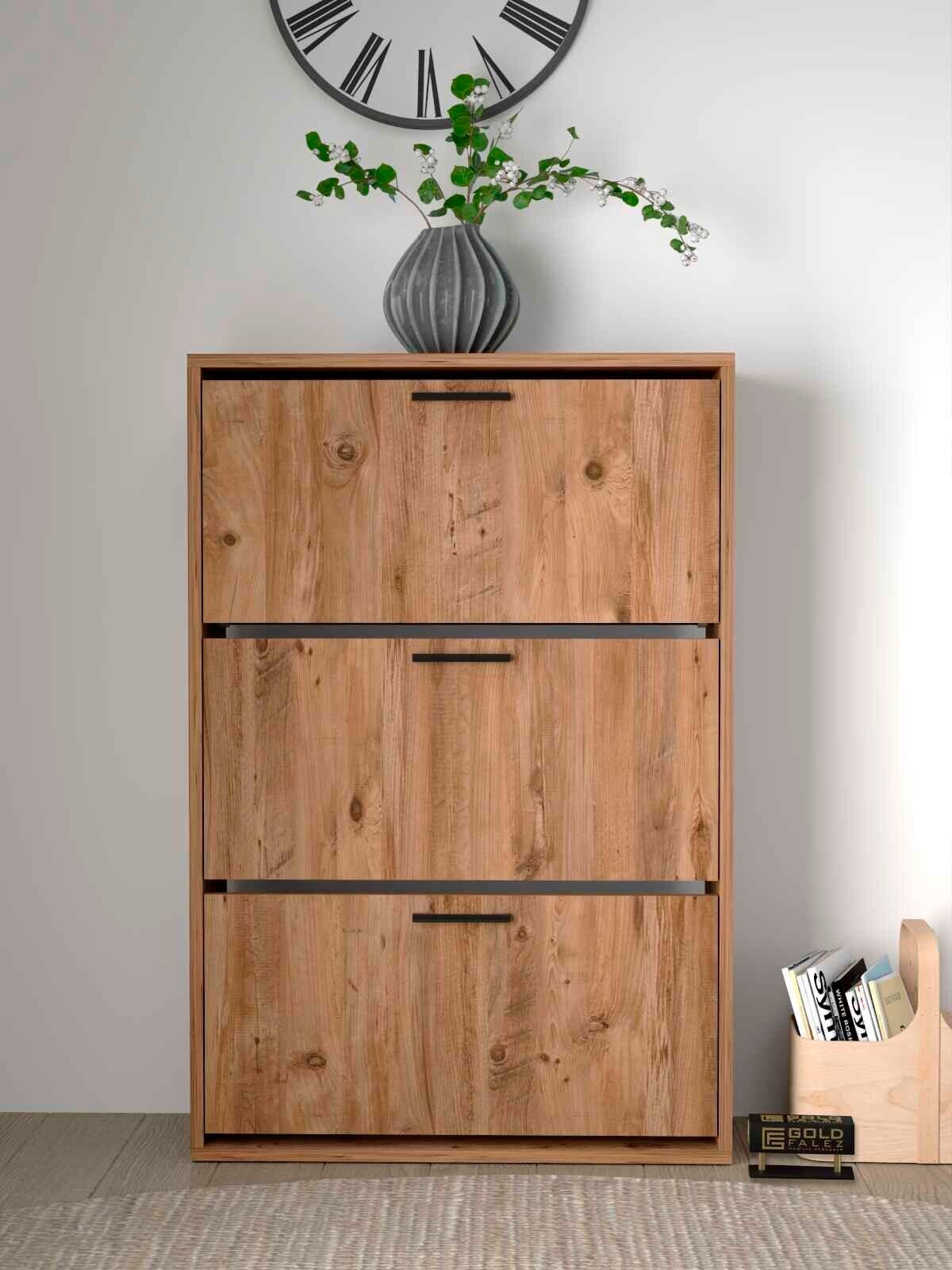 Reyo Falez Düşer Kapak Ayakkabılık 3 Bölmeli Ayakkabılık