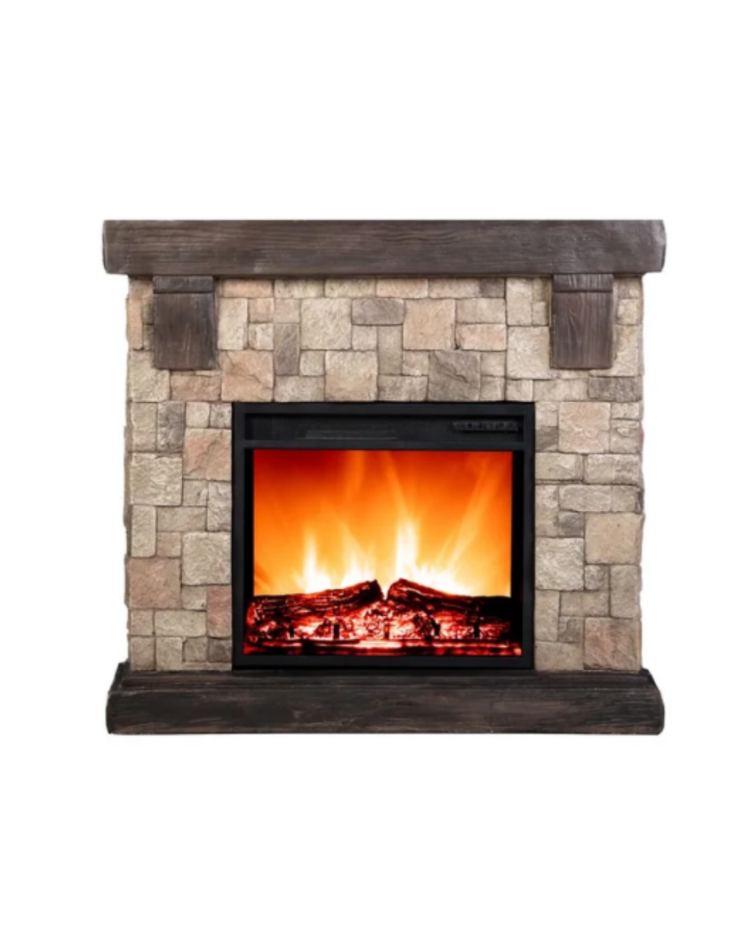 Dlc Cardiff Poliston 1800W Elektrikli Şömine Fanlı Isıtıcı