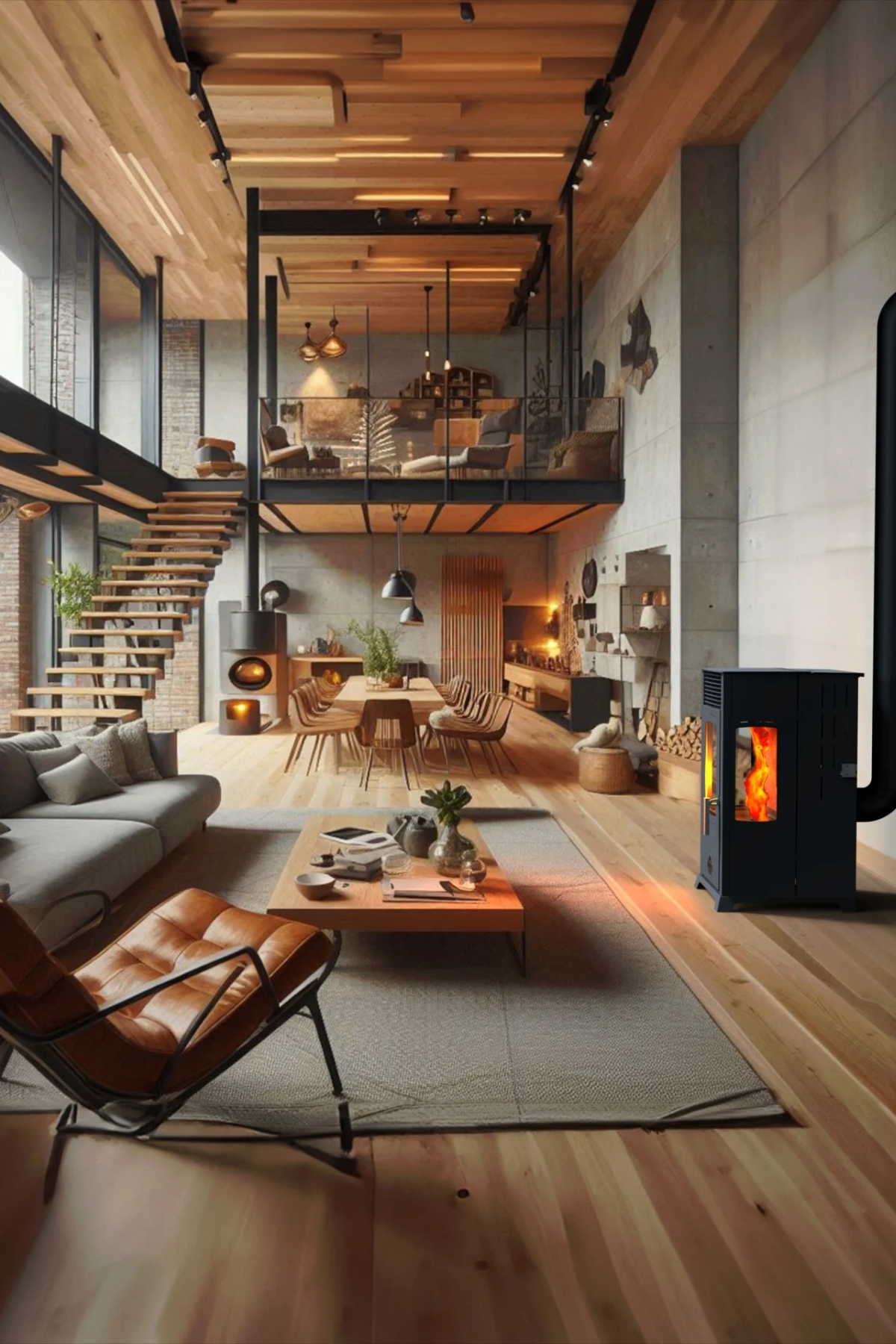 Baba's Stove Eco Plus 8KW Plus Pelet ve Odun Sobası