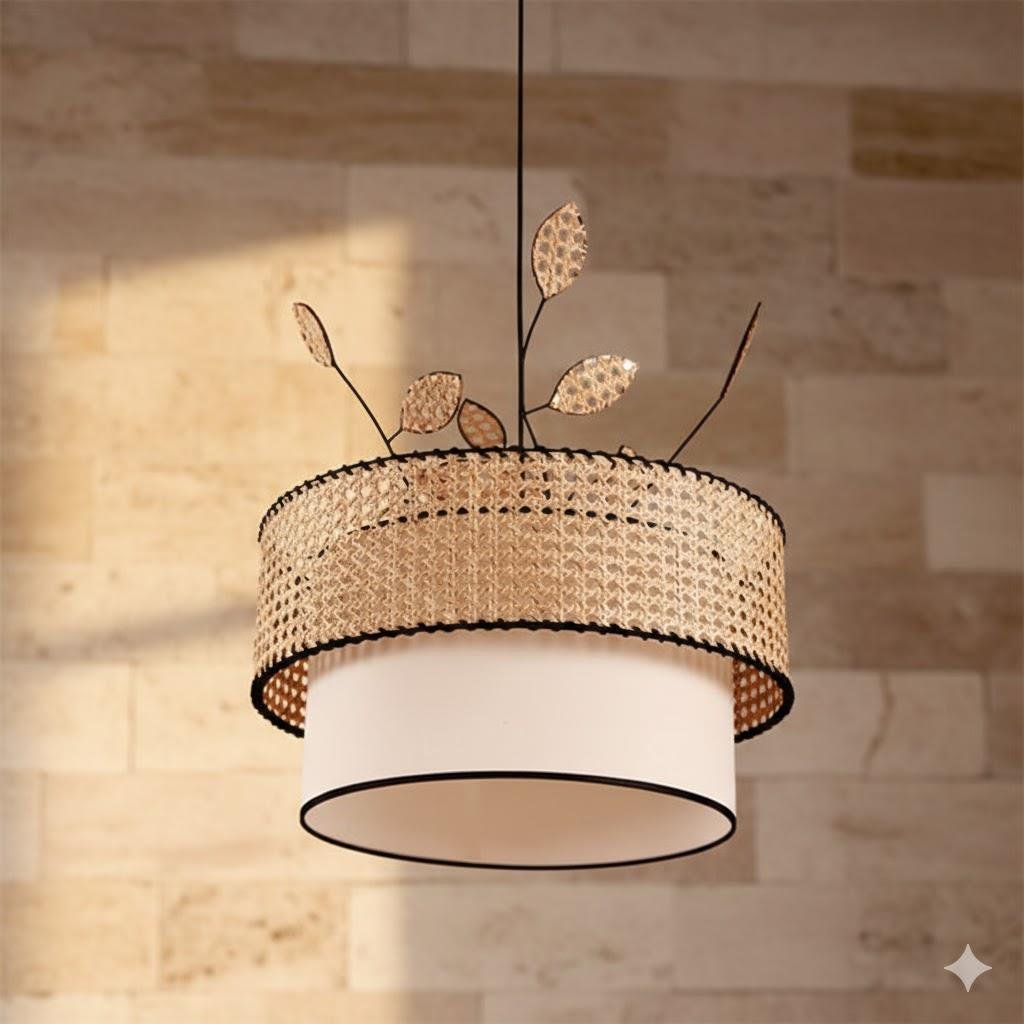 Mylamp Yaprak Doğal Hazeran Avize 50x30x55 cm