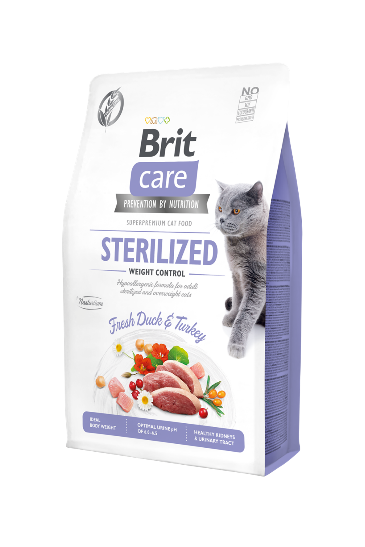 Brit Care Tahılsız Kilo Dengeleyici Ördekli Kısırlaştırılmış 2 kg Yetişkin Kedi Maması
