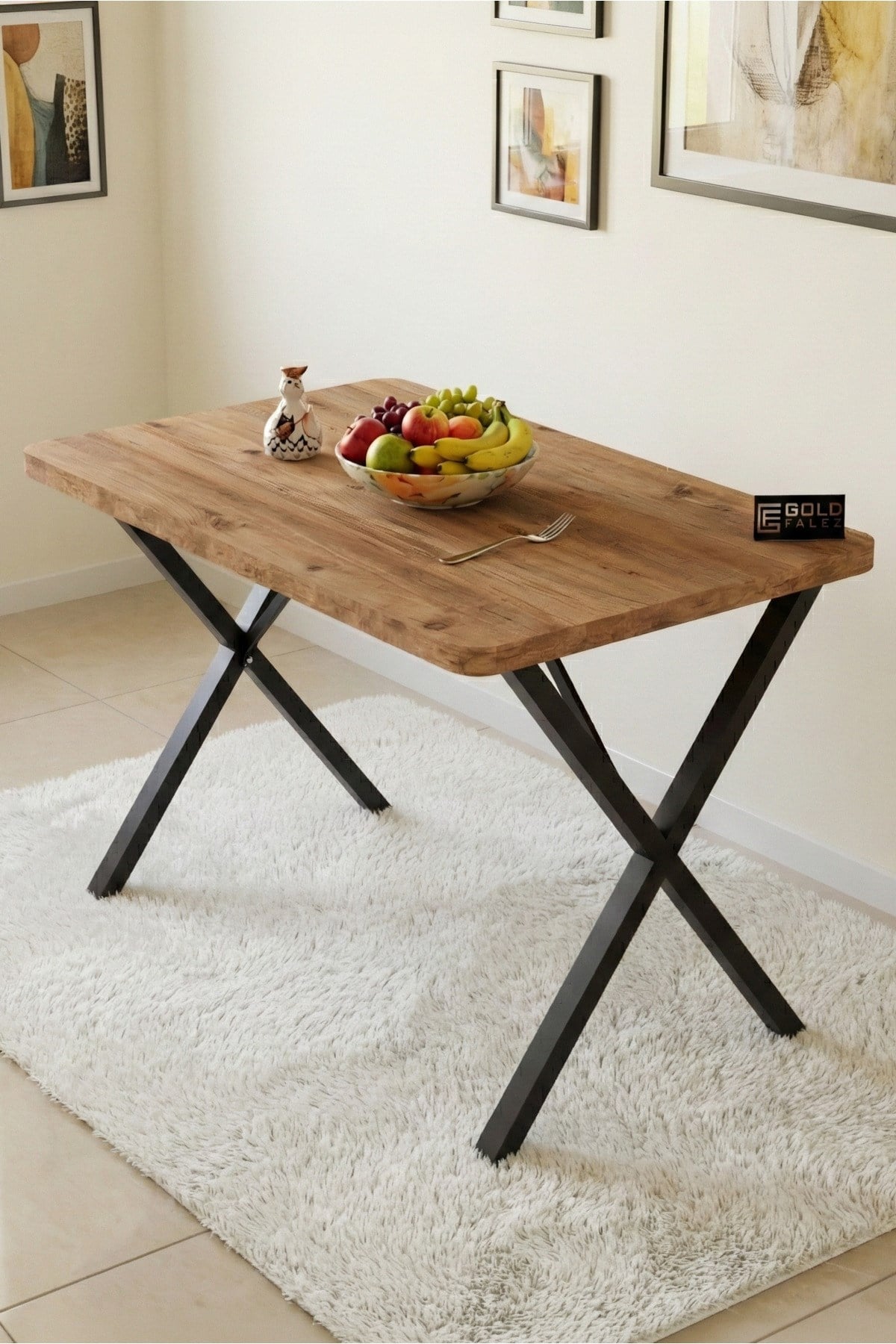 Reyo Falez 110x70 cm Yemek Masası Modern Ahşap Görünümlü Mutfak Ofis Balkon Bahçe Kafe Masası Atlantik Çam 9830