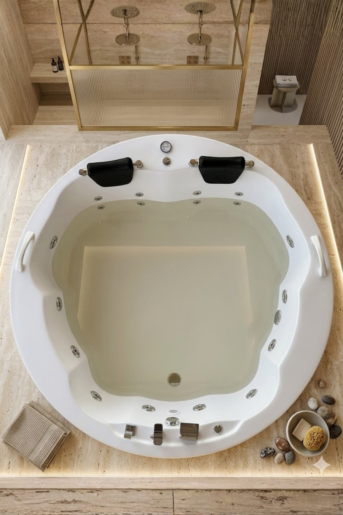 Kuntbay 175 Q H 60 Oval Çift Kişilik Jakuzi