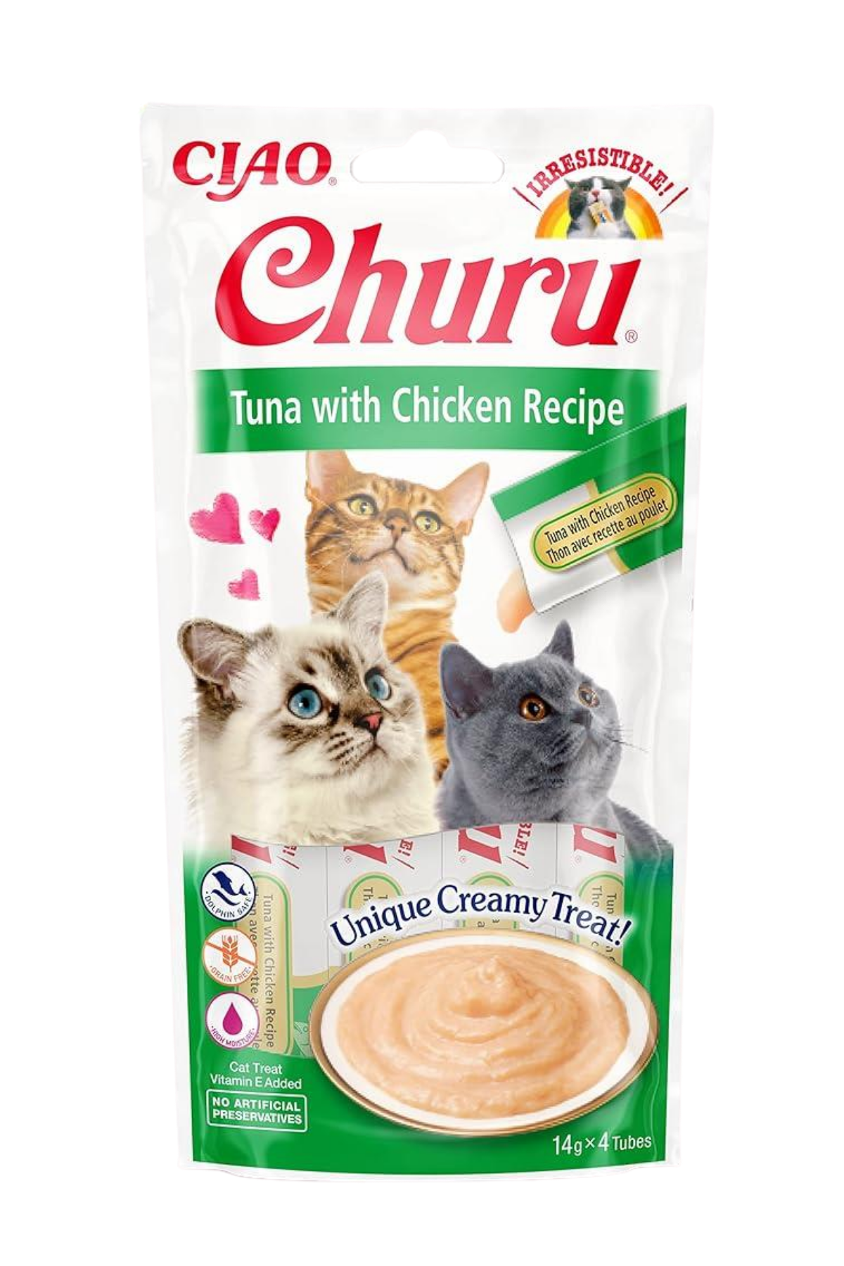 Inaba Ciao Churu Cream Ton Balıklı ve Tavuklu 4x14 gr Kedi Ödül Kreması