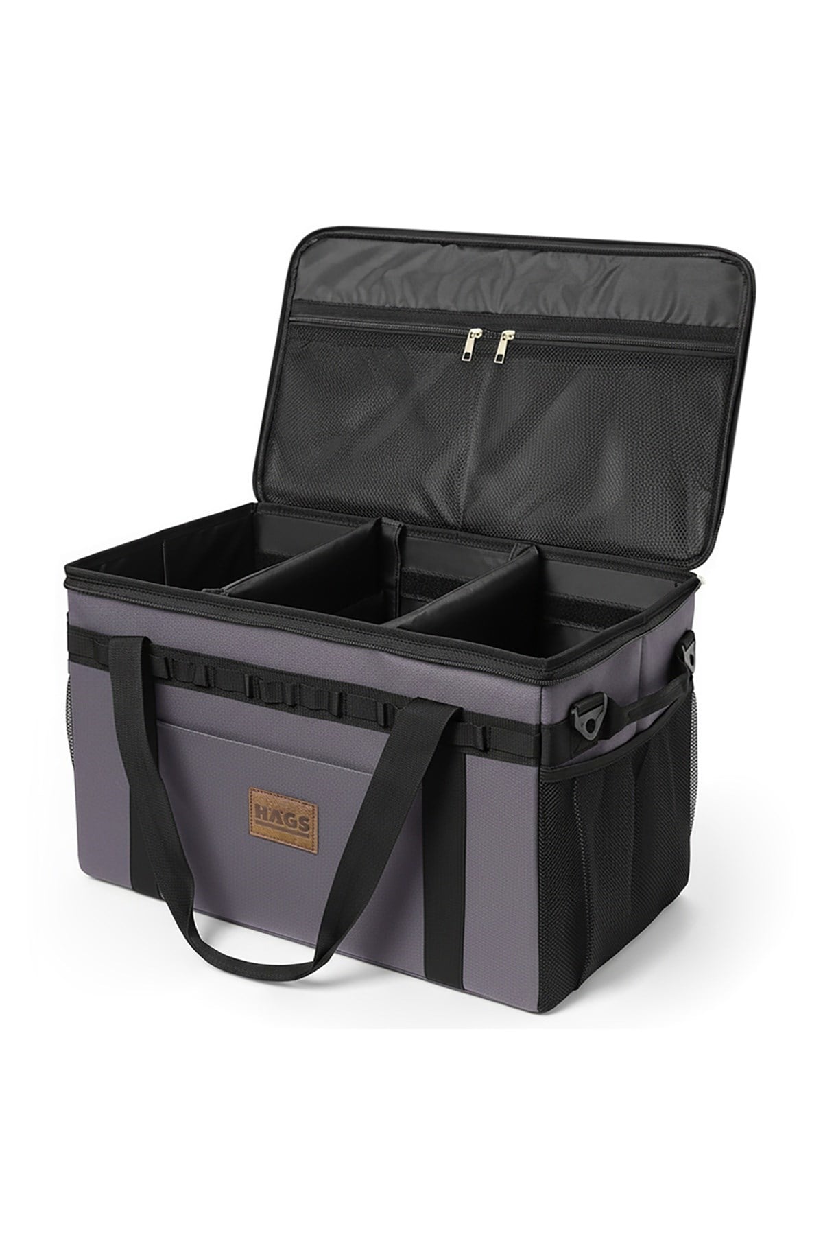 Haegs Araba Bagaj Organizer Çanta, Çok Amaçlı Termal Çanta, Araç içi Alet Eşya Düzenleyici, Kamp Malzemeleri, Piknik Çantası, Taktik, Yalıtımlı Soğutucu Yemek Taşıma Çantası, 45 Lt, Gri