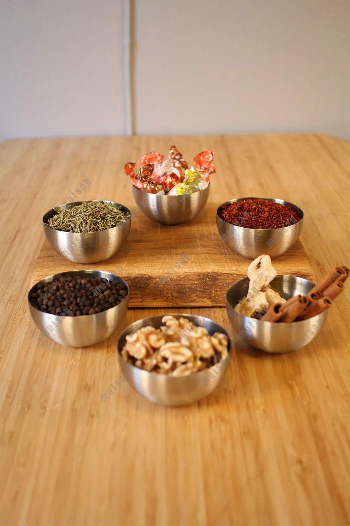 Mutsan Paslanmaz Çelik 6'lı Çerezlik 10,5 cm Takımı