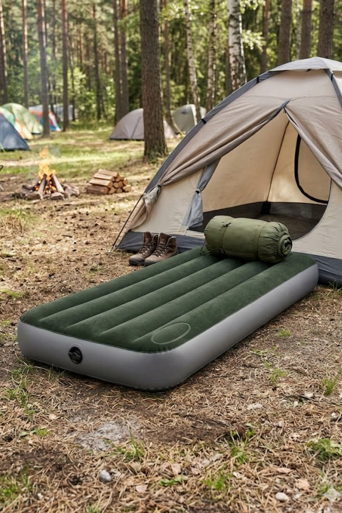 Intex 64760 Dura-Beam Tek Kişilik Ev, Kamp Yatağı Ayak Pompalı Şişme Yatak