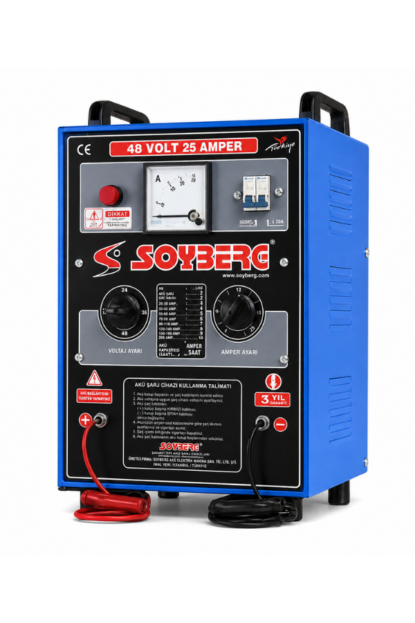 Soyberg 425 Akü Şarj Cihazı 48 Volt 25 Amper