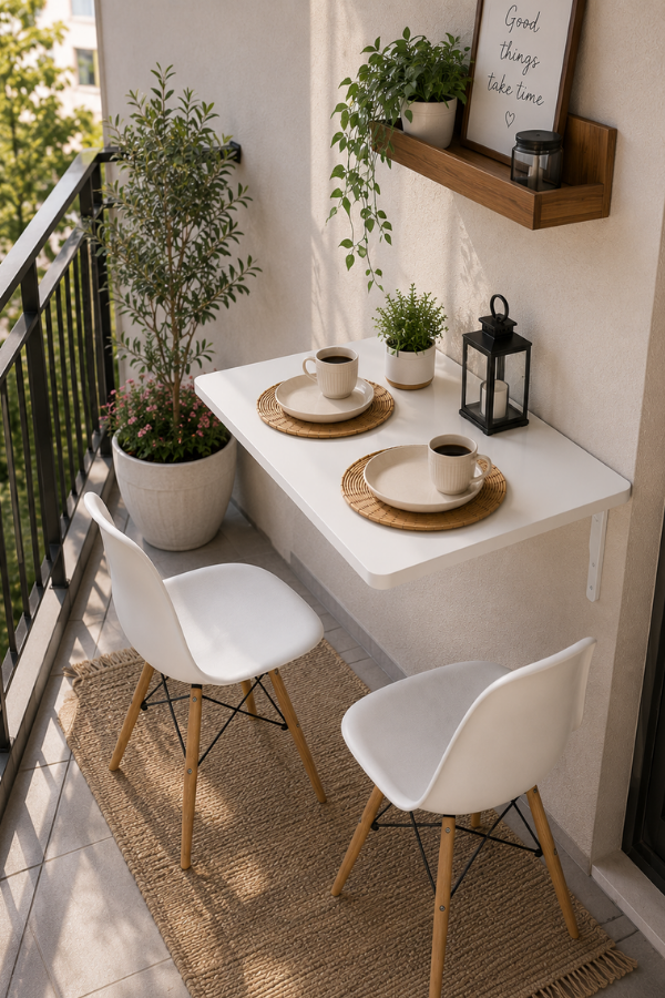 Reyo 90x60cm Beyaz Oval Köşeli Açılır Kapanır Duvara Monte Raf Masa Mutfak Masası
