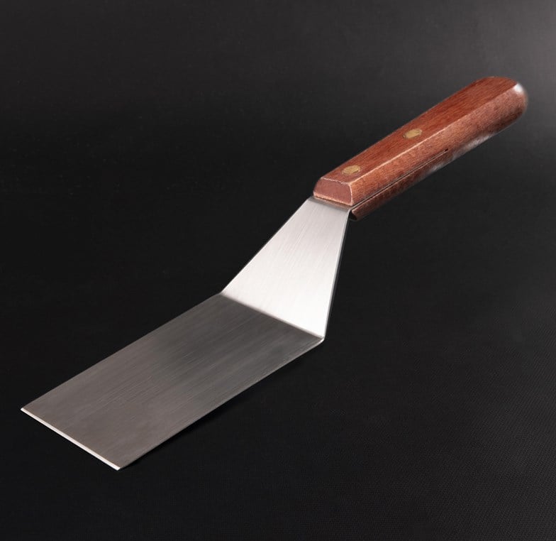 Mutsan Paslanmaz Çelik Profesyonel Barbekü/Izgara Spatulası (35 cm) - Ahşap Saplı 