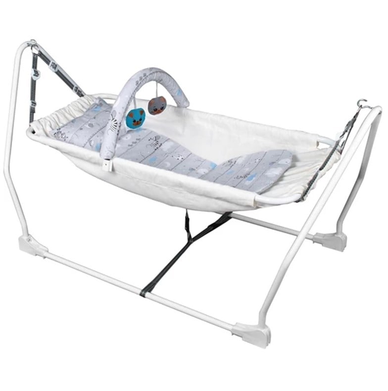 Norfolk Baby Sleep Oyuncaklı Sallanır Bebek Beşiği Hamak Beşik Ekru