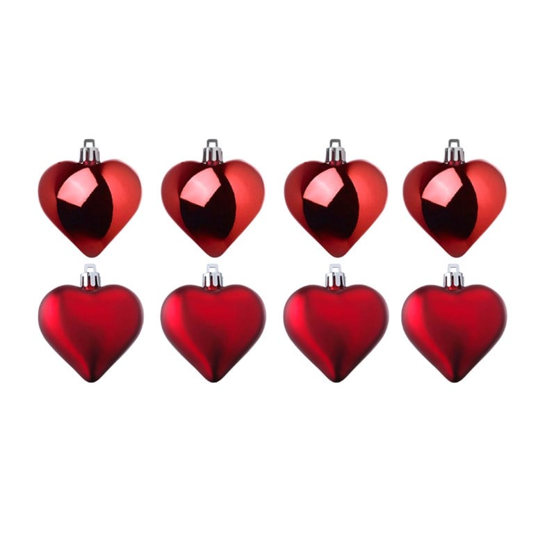 VINTER 2021 Ağaç Süsü Kırmızı 8 Adet