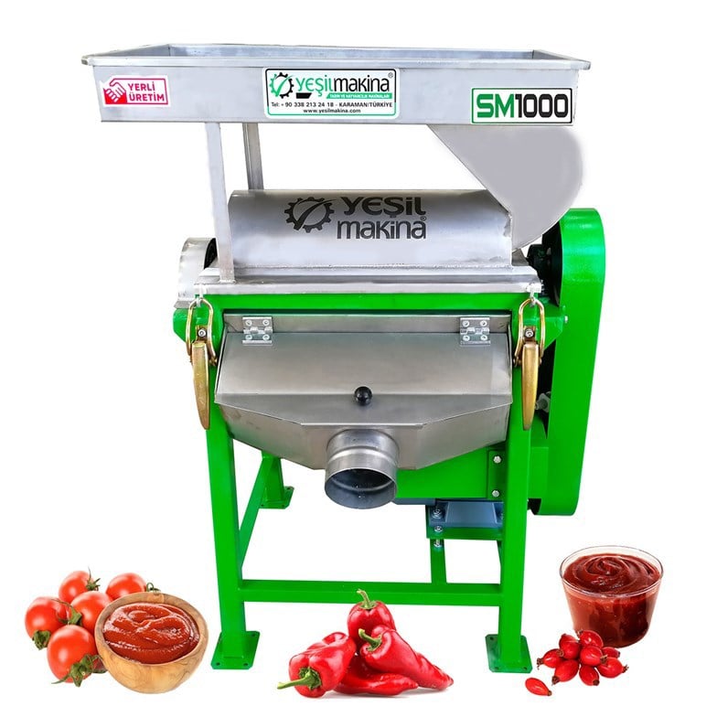 Yeşil SM1000 220w 4 hp 1000kg/s Salça Makinası