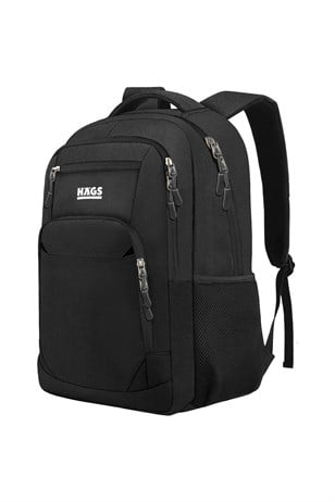 Haegs Laptop Sırt Çantası, Multi Cepli İş Seyahat Çantası, Dizüstü Bilgisayar Sırt Çantası, Suya Dayanıklı, Kolej Bilgisayar Çantası, Kadınlar ve Erkekler İçin Çok Bölmeli Organizer Çanta - Siyah