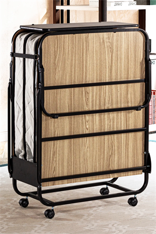 Niron Katlanır Yatak | 80x190 Cm Katlanabilir Portatif Karyola Ve Ortopedik Yaylı Yatak