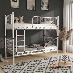 Reyo Metis Genç Çocuk Yatak Odası Metal  Ranza ve Karyola Beyaz 90x190