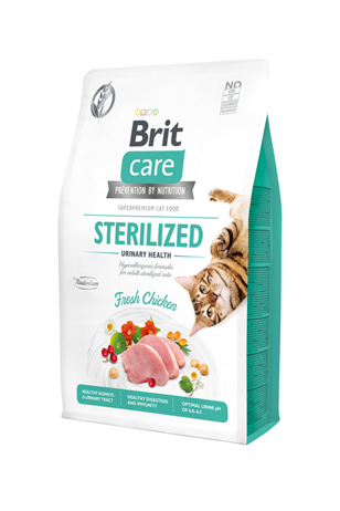 Brit Care Hypo-Allergenic Üriner Sistem Sağlığı için Tahılsız Kısırlaştırılmış Kedi Maması 2kg