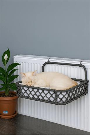 Tasaryum Kedi Köpek Kalorifer Yatağı, Hamak, Radyatör Yatağı Füme